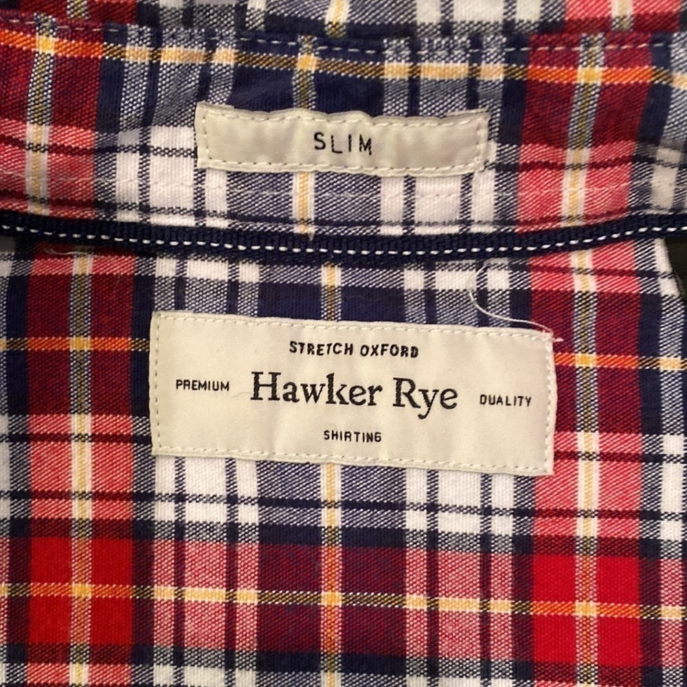 Hawker Rye Stretch Button Down Stretch Oxford Shirt Medium Slim - Picture 2 of 4